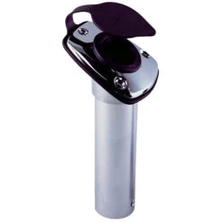 Flush-Mount Chrome-Plated Zinc Alloy Flange Rod Holder